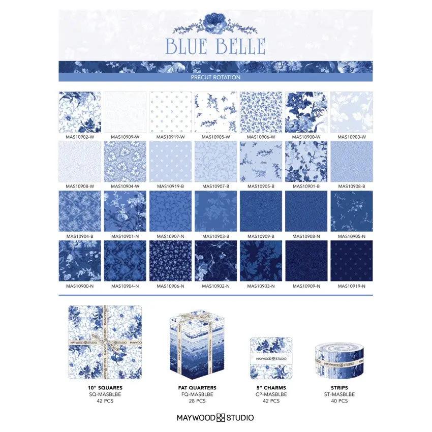 Blue Belle Floral - 10" Squares (42 pcs) - Image 3